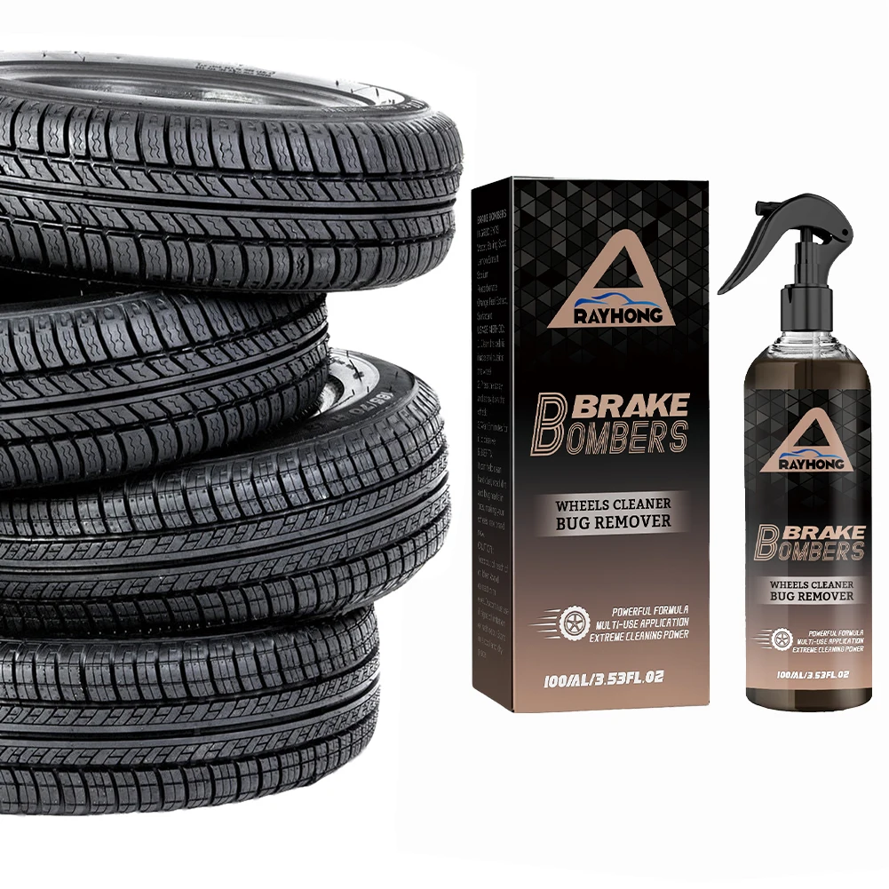 100ml Wheel Cleaner Spray Long Lasting Tires Dust Remover Tire Refurbishing Agent Car Maintenance Supplies
