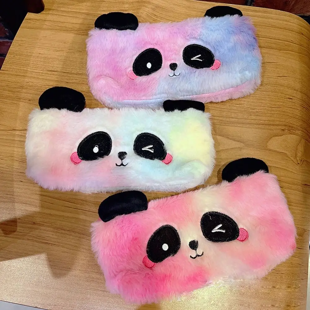 1PC Cute Cartoon Panda Pencil Case Plush Large Pen Bag Kids Gift Lightweight Pen Bag School Stationery Supplies