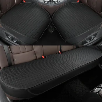 Coprisedili per auto Lino universale Anteriore Posteriore Cuscino in lino traspirante Antiscivolo Protezione per sedili auto Tappetino Four Seasons