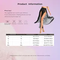 Sexy Women Sheer See Through Chiffon Maxi Skirts High Split Flowy Long Skirt Transparent Bikini Cover Up Bottoms Pool Party Club - Image 6