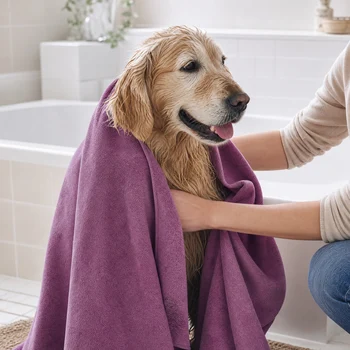 Super-Absorbent Microfiber Pet Bath Towel