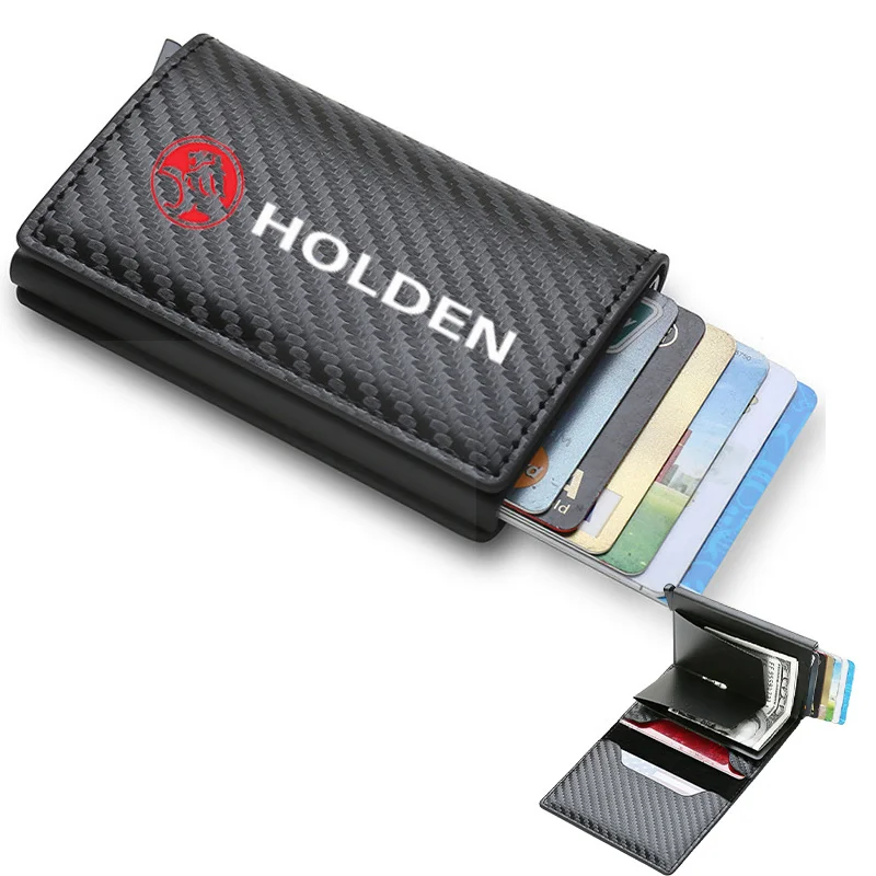 남녀공용 탄소 섬유 카드홀더 지갑, RFID 가죽 슬림 미니 지갑, 홀든 아스트라 코모도어, 모나로, 콜로라도 HSV