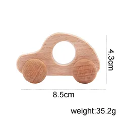 Maple Wooden Car Toys - Montessori Grasping & Teething Toy, DIY Crafts for Students & Home Activities, Newborn Birthday Gift (1)