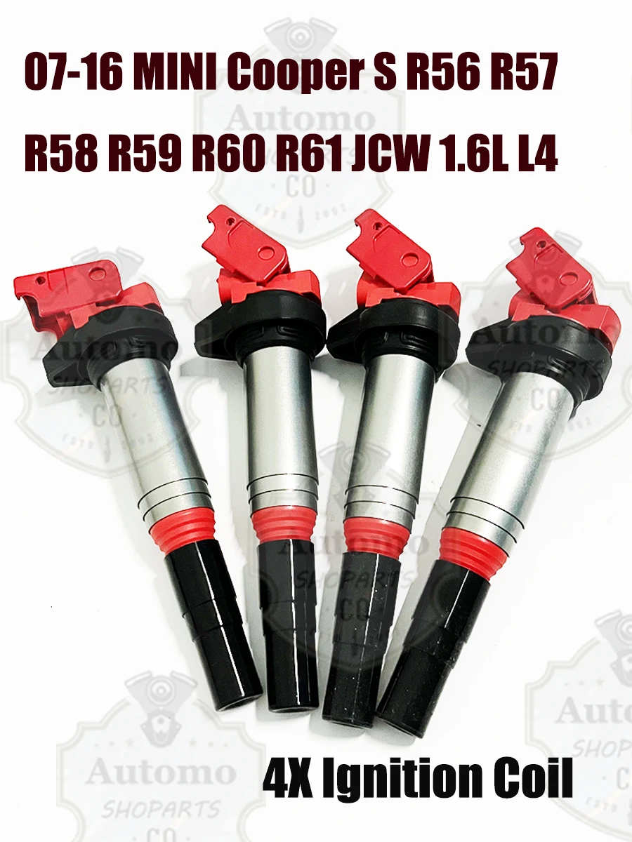 4PCS Zündspule FÜR 07-16 MINI Cooper S R56 R57 R58 R59 R60 R61 JCW 1,6 L L4 – Detail 1