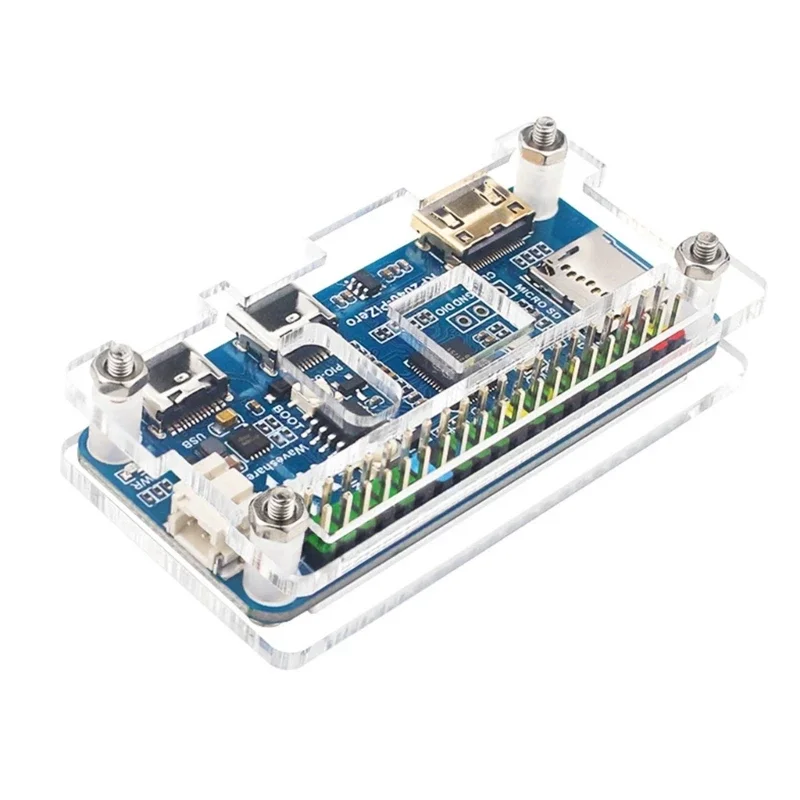 

Портативный комплект разработчика на базе чипа RP2040 PiZero с прозрачным акриловым корпусом. Возможности программирования и