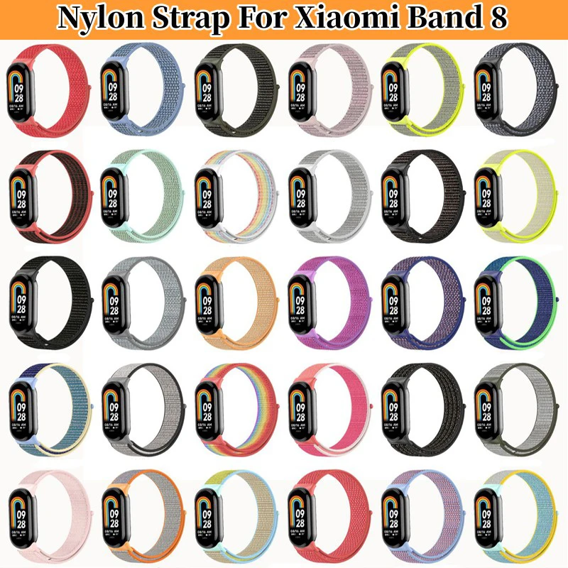 

Nylon Strap For Xiaomi mi Band 8 smartwatch Sport Loop miband8 NFC Correa Breathable Replacement Bracelet for band 8 Watchband