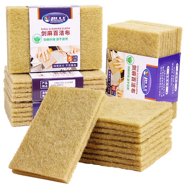 100% Compostable Sponge Scrubber-natural Cellulose & Sisal Fibre