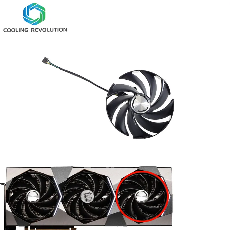 Ventilador de Placa Gráfica para Msi Geforce Rtx4070 4070ti 4080 4080ti 4090 4090ti Suprim Pld10020b12h Dc12v 065a Pinos 95 mm - Imagem 4