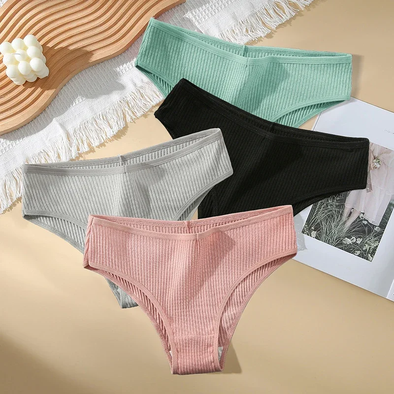 Paquete De 3 Calzoncillos Sexys Para Mujer, Tanga Abierta De Encaje, Lencería Modal, Ropa Interior De Cintura Media