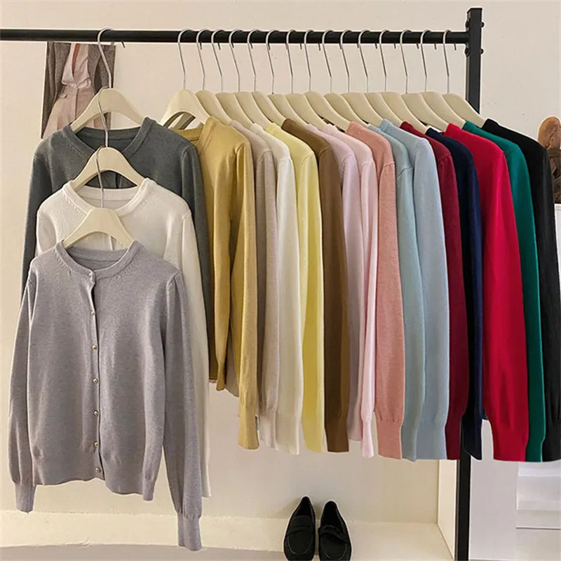 Zjaiss Women's Tops 2025 Autumn Winter New Cardigan Retro Single Breasted Female Casual Solid Long Sleeve Knitted Sweater - Image 2