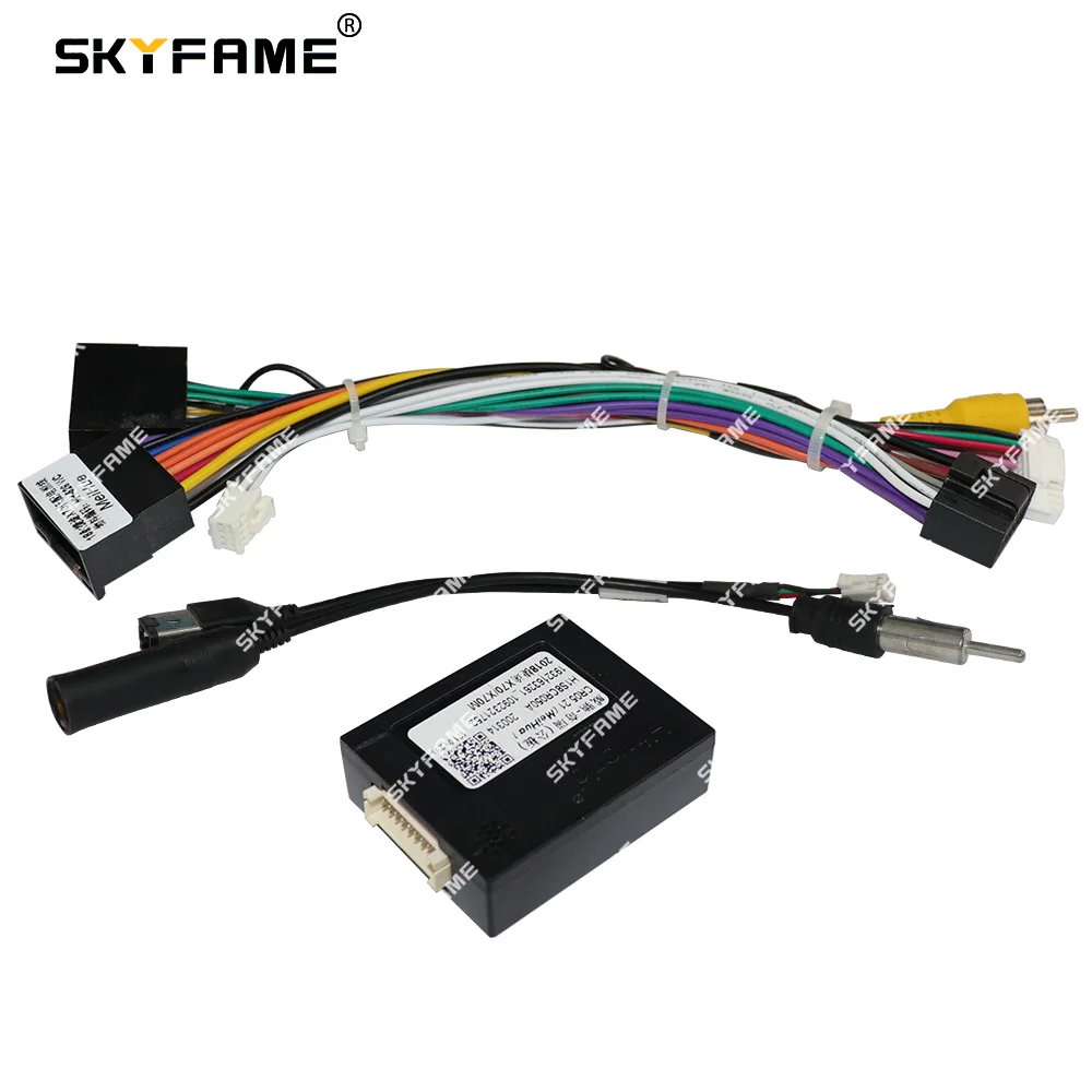 SKYFAME 16Pin Car Wiring Harness Adapter Canbus Box Decoder Android Radio Power Cable For Chery Jetour X70 X70M