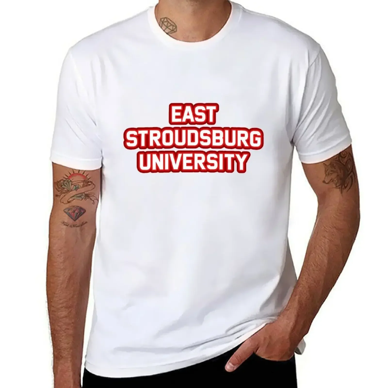 

East Stroudsburg T-shirt anime sublime graphics black t-shirts for men