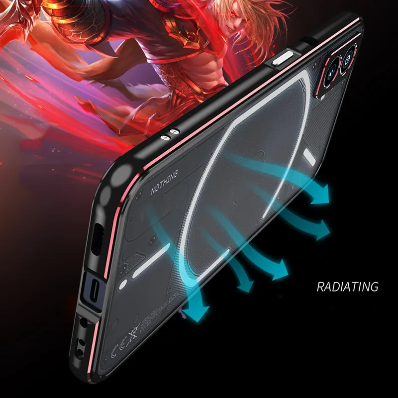 Bumper Case For Nothing Phone 1 One Metal Camera Protector Aluminum Frame Slim Cover