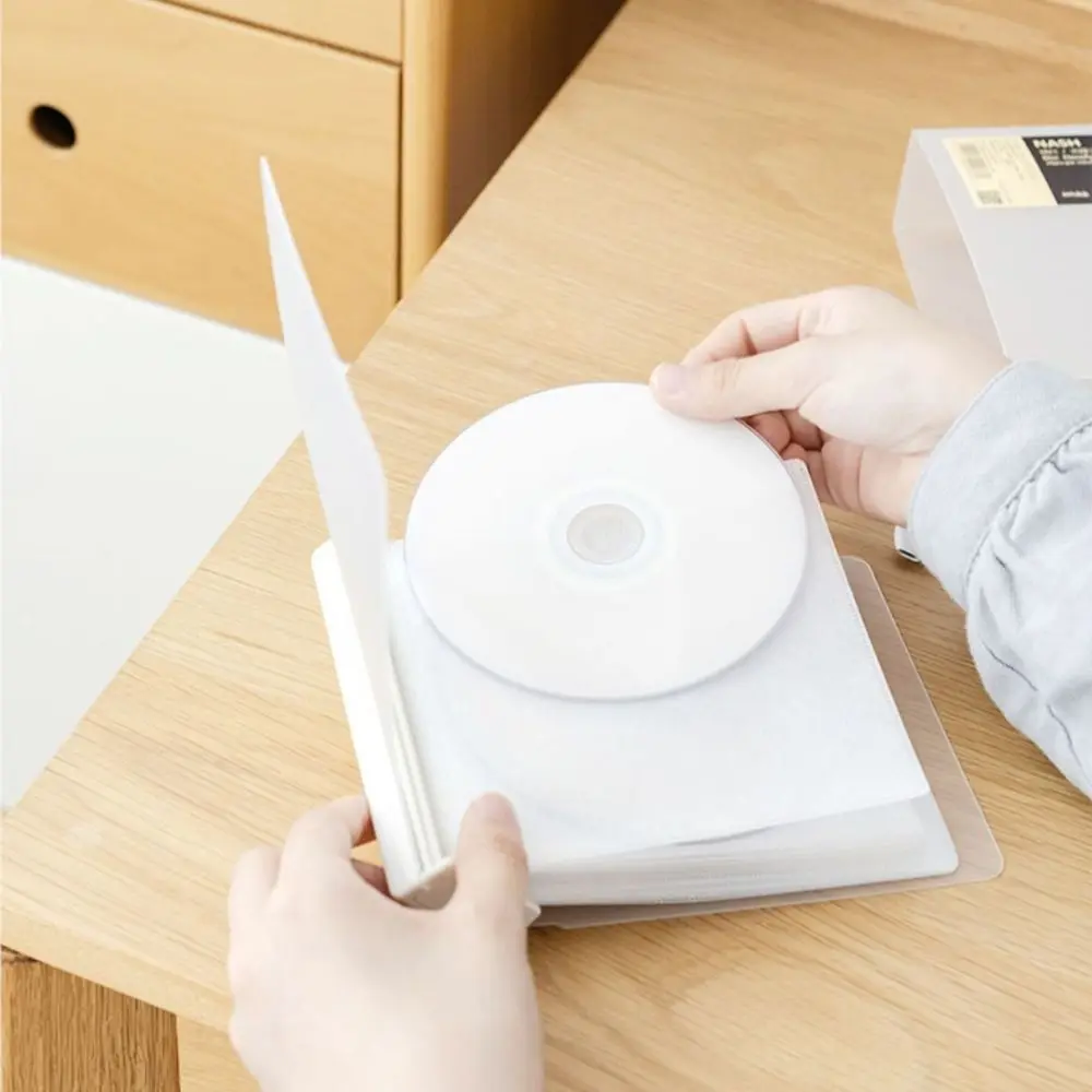 Portable 24 CD Capacity CD Case Sleeve DVD Wallet Storage Box Booklet Holder Collocation Disc Package Bedroom Office cd dvd storage bag cd dvd storage case