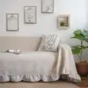 Sofa Cover Plain Color Garden Flounces Elegant Multi Functional Couch Chair Cover Thick Retro American Factory Direct Supply 1