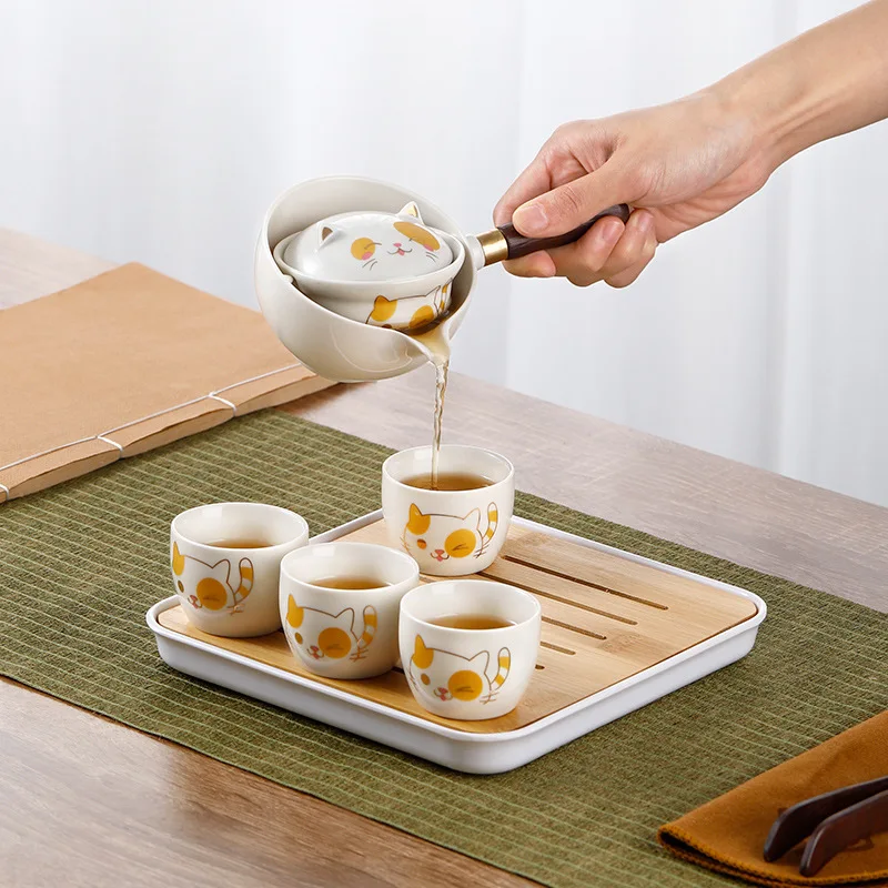 Automatic Tea Maker 360degree Rotation Chinese Tea Set Kungfu Tea Set