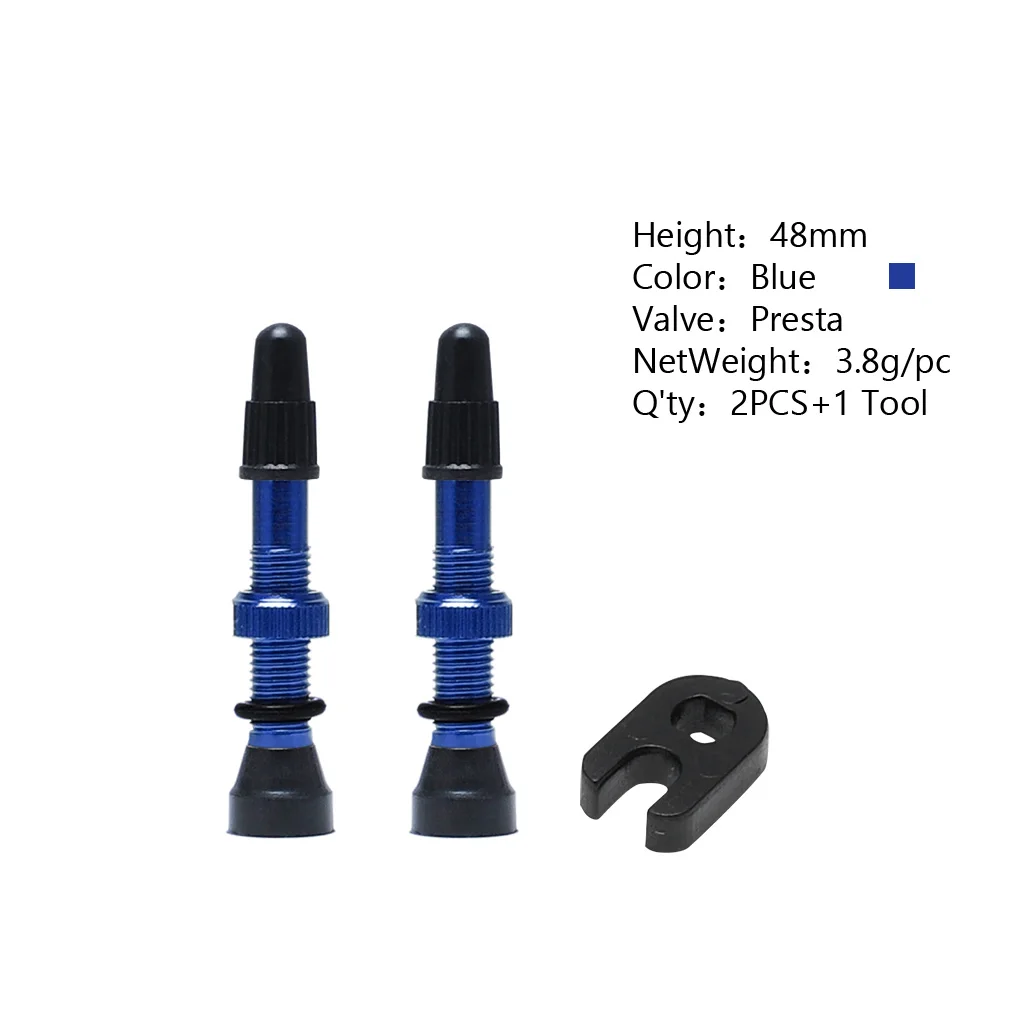 Presta Valve 1Pair 48mm 60mm For Road MTB Bicycle Tubeless Tires Brass Core Alloy Stem Tubeless Sealant Compatible bicycle tubeless valve,bicycle valve