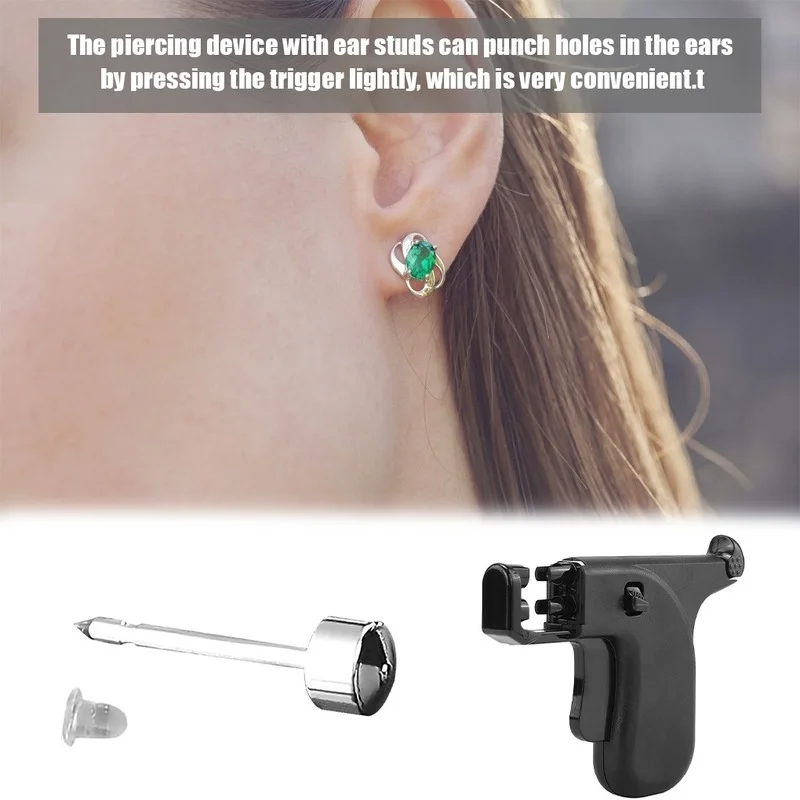Professional Piercing Gun Tools Kit Ear Stud Earring Nose Navel Body Helix Piercing Gun Set No Pain Safe Sterile ear piercing tool nose piercing gun body piercing kit piercing tool