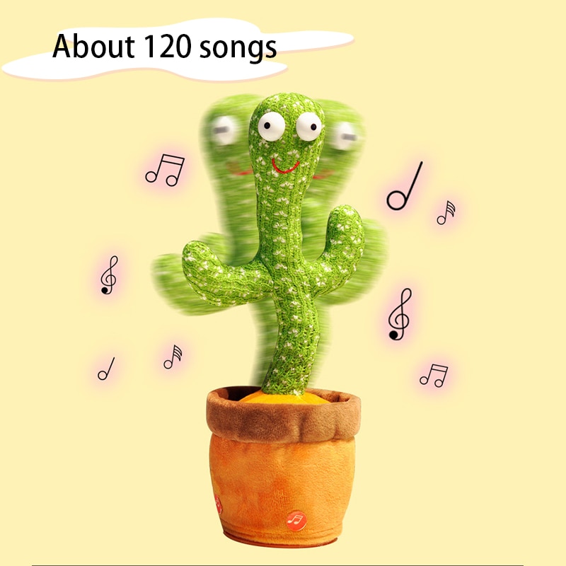  Intelligent Cactus Interactive Learning and Musical Toy for Kids to Dance Record and Speak with Fun 