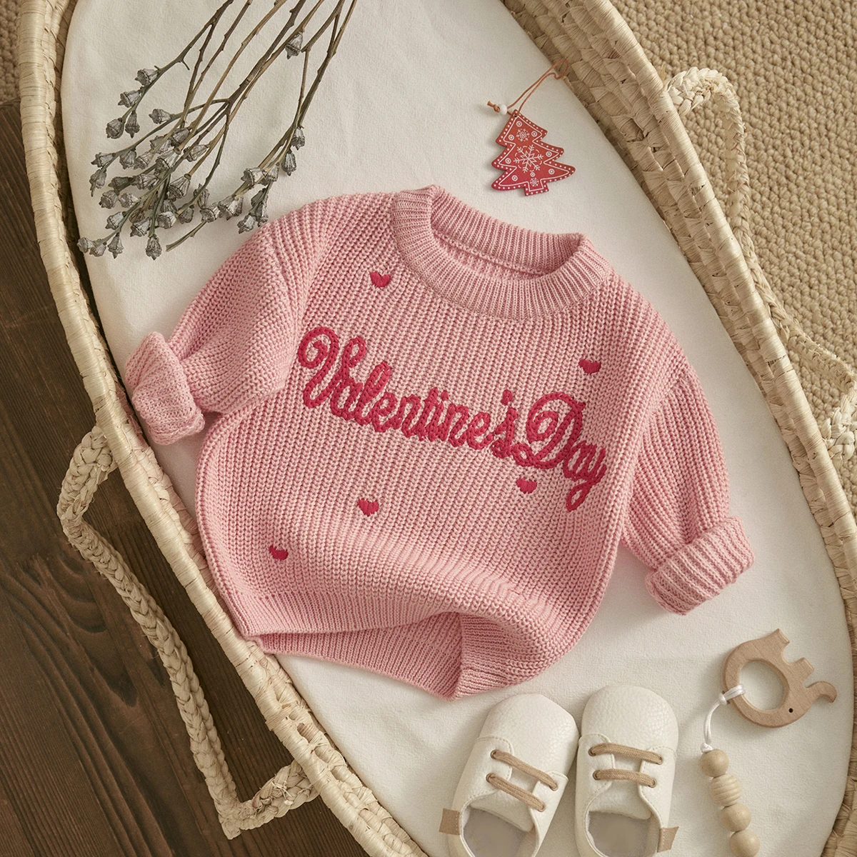 ma&baby 0-18M Valentine's Day Newborn Infant Toddler Baby Girl Boy Sweaters Knit Letter Warm Fall Spring Winter Clothing
