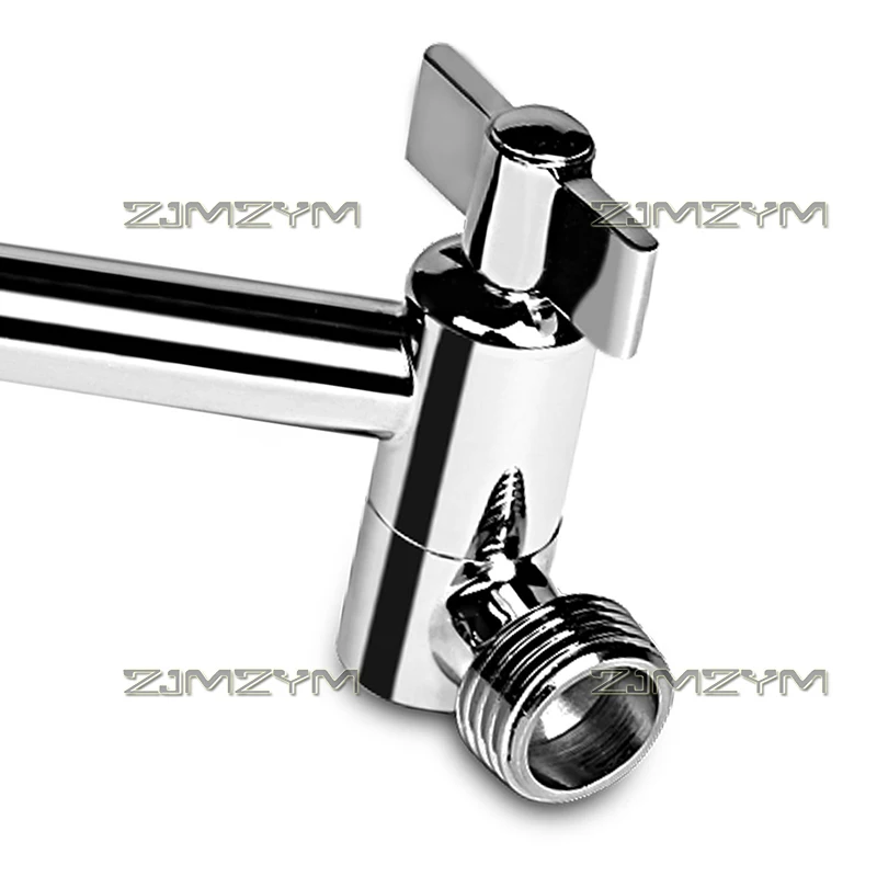 Shower Top Spray Extension Rod Stainless Steel Adjustable Copper Shower Head Extension Arm Elbow Shower Arm Support