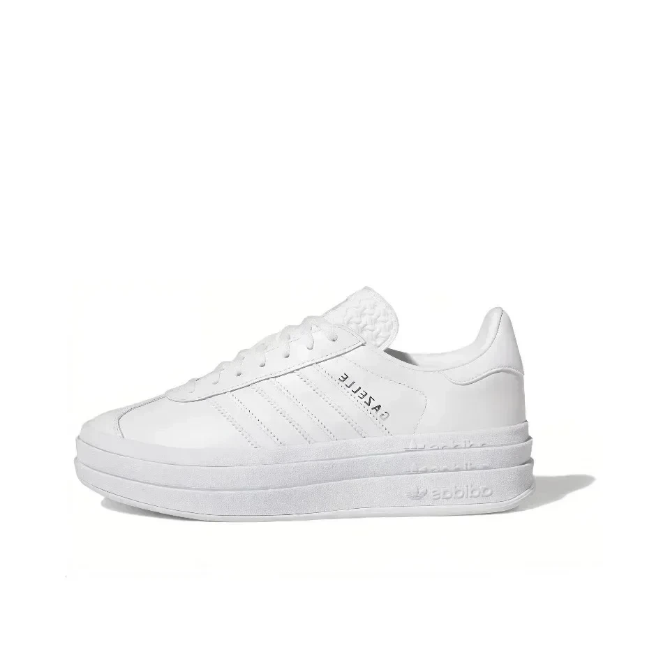 Sports Board Shoes Adidas Gazelle Bold Silver Green Gum ID6998 Originals Skateboarding Shoes Mens Womens Low-top Thick Sole Casual Non-slip Wear