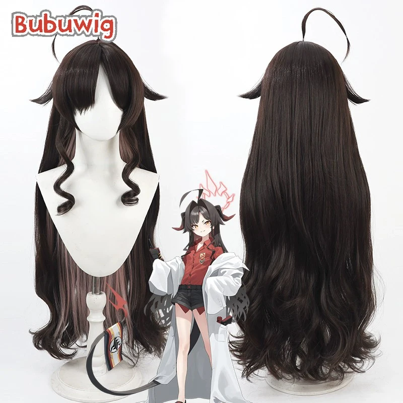 Bubuig 합성 헤어 키누가와 카스미 코스프레 가발, 블루 아카이브 기누가와 ..