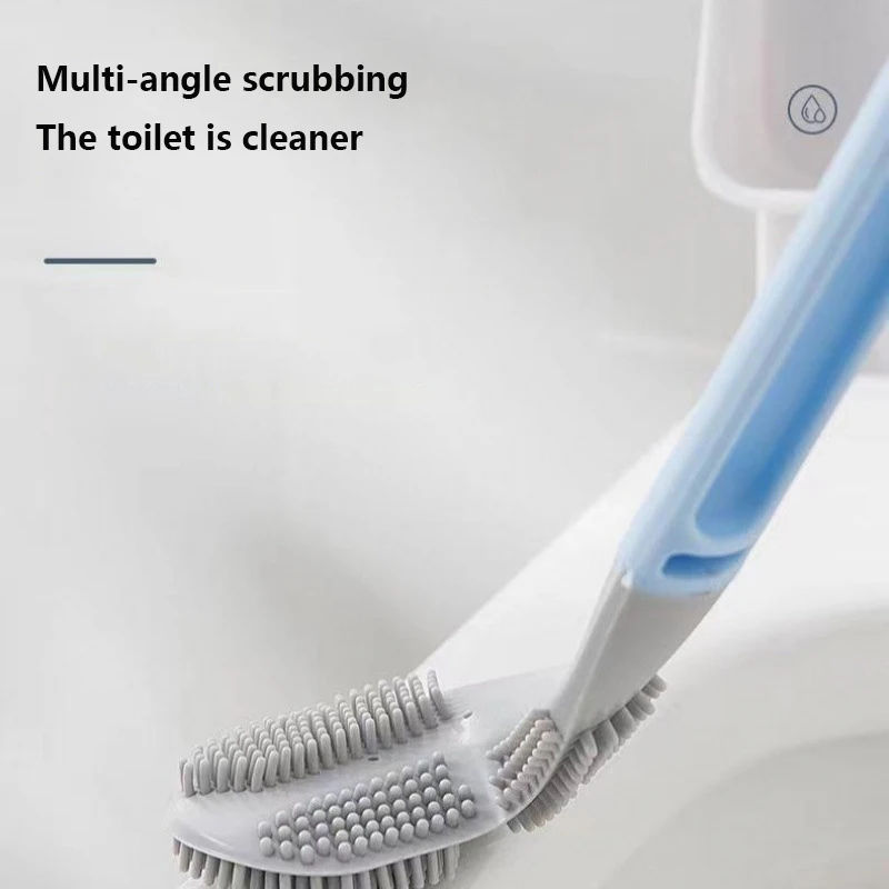 Enhanced Silicone Curved Bathroom Toilet Brush