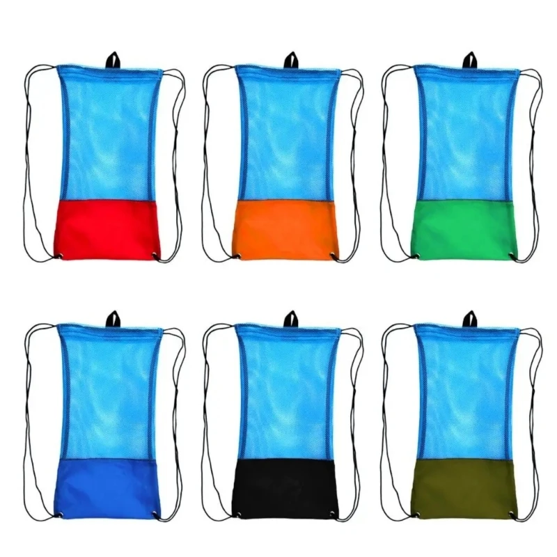 Multipurpose Snorkeling Gear Bag Net Diving Bag Swim Drawstring Bag Backpacks for Snorkeling Swimming Gear Accessories 5