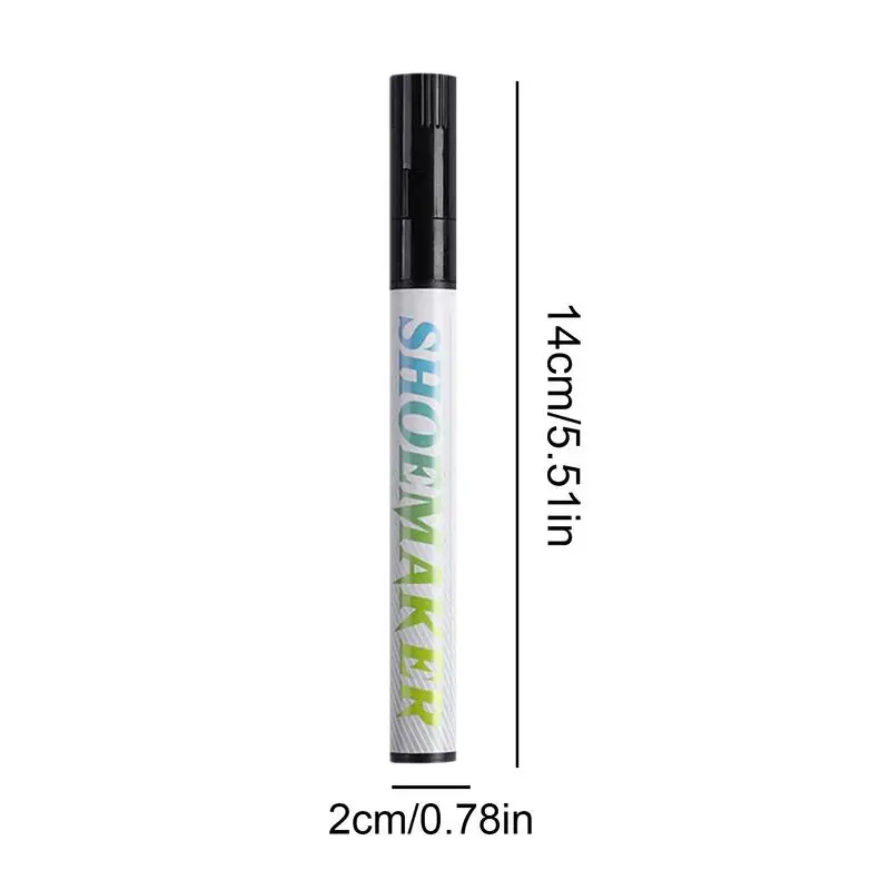 Leather Shoe Paint Markers 20g Leather Dye Marker Pens Black Shoe Markers Multifunctional White Polish Pen