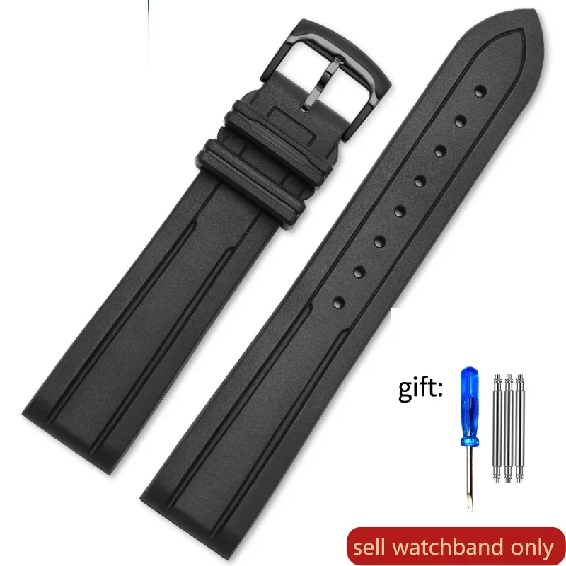 thumbnail image 1 of Correas de reloj para Seiko Breitling Wanguo, correa de reloj de caucho con flúor, correa de reloj impermeable para hombres, accesorios para mujeres, 1 of 5