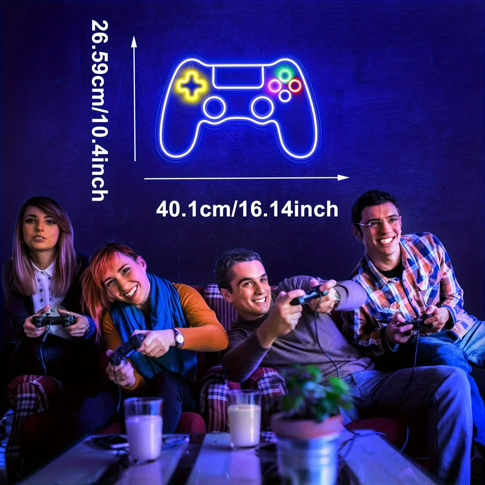 Gamer Neon Sign Game Controller LED Neon Light Sign for Party Man Cave Room Decor  Best Gamer Gifts for Boys Kids Night Light view 6