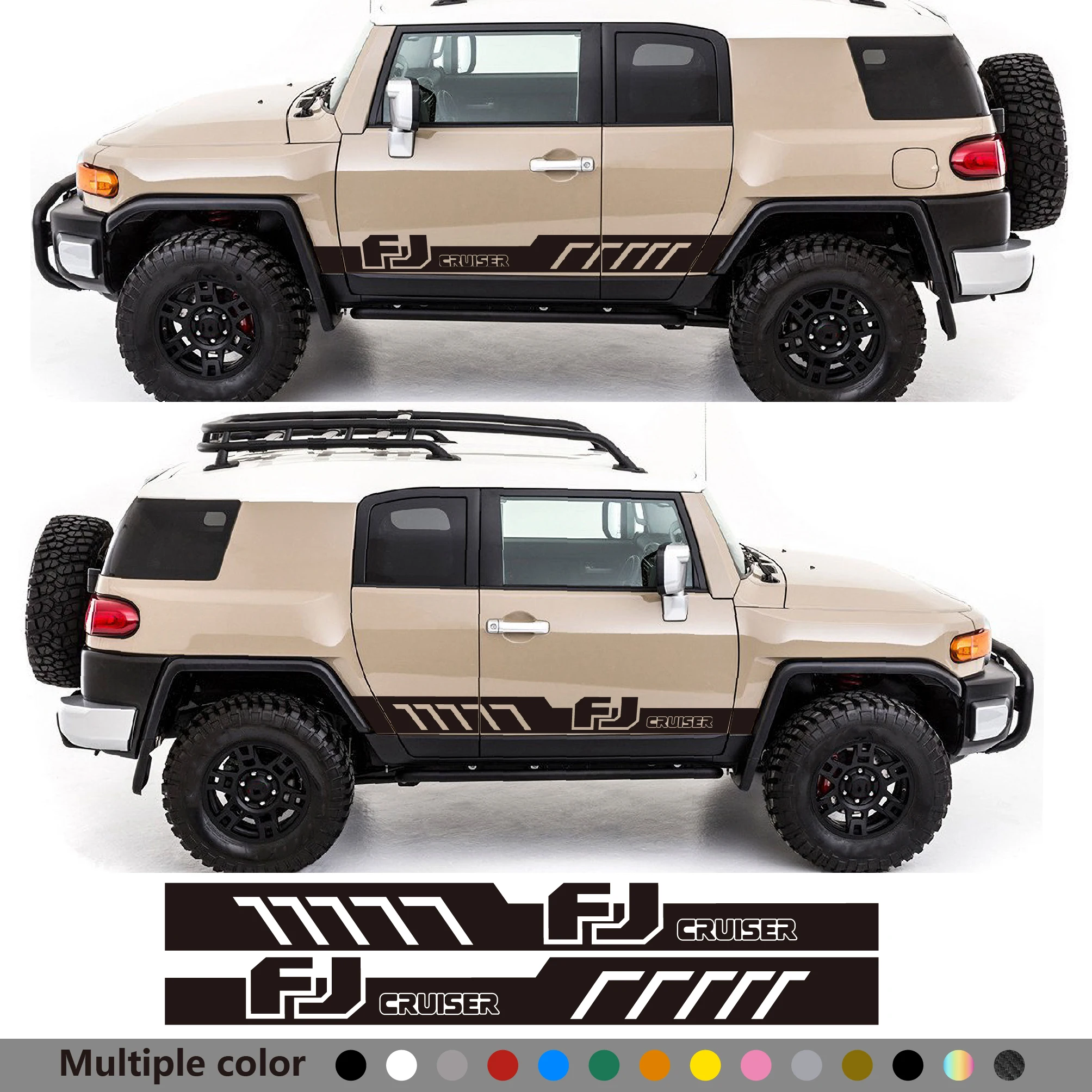 

Car Door Side Stickers Apply for Toyota FJ CRUISER Graphics Long Strip Vinyl Film Decals Body Decoration Tuning Auto Accessories