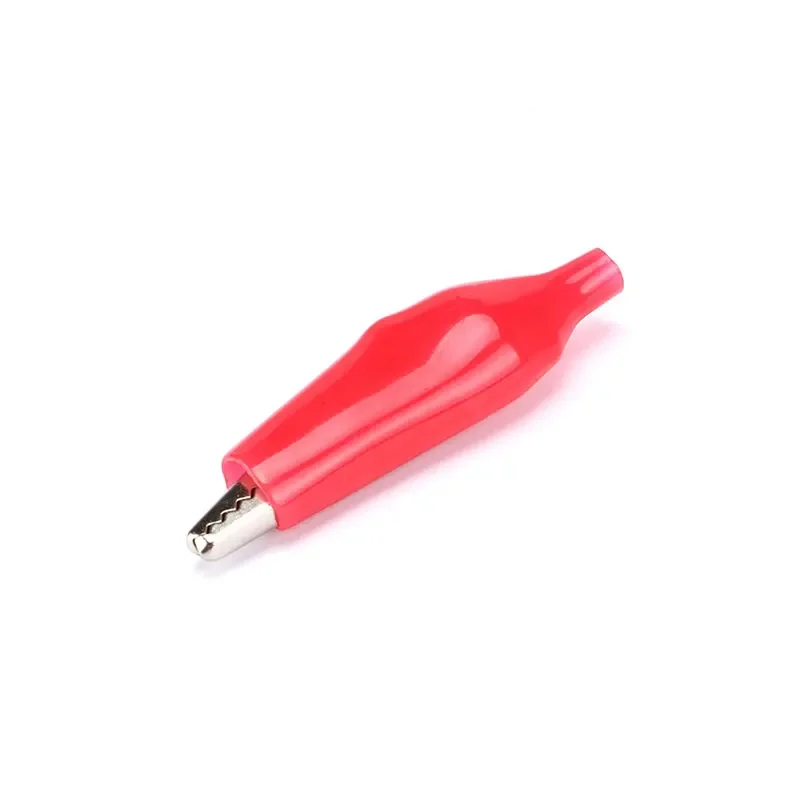 Alligator clips Electric test clamp 5Pcs metal alligator clip crocodile electrical clamp 28mm 35mm 45mm black red clip for testing probe meter with plastic boot