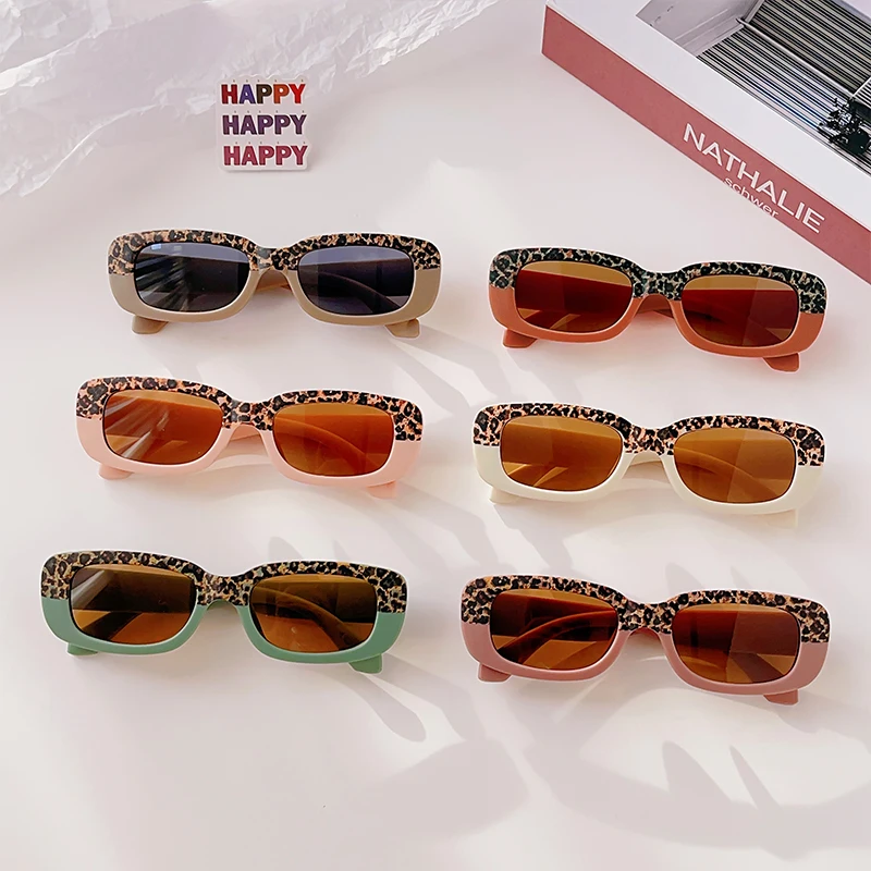 Children Cute Vintage Frosted Rectangle UV400 Sun Outdoor Girls Boys Sweet Sun Protection Classic Kids_voghion.com