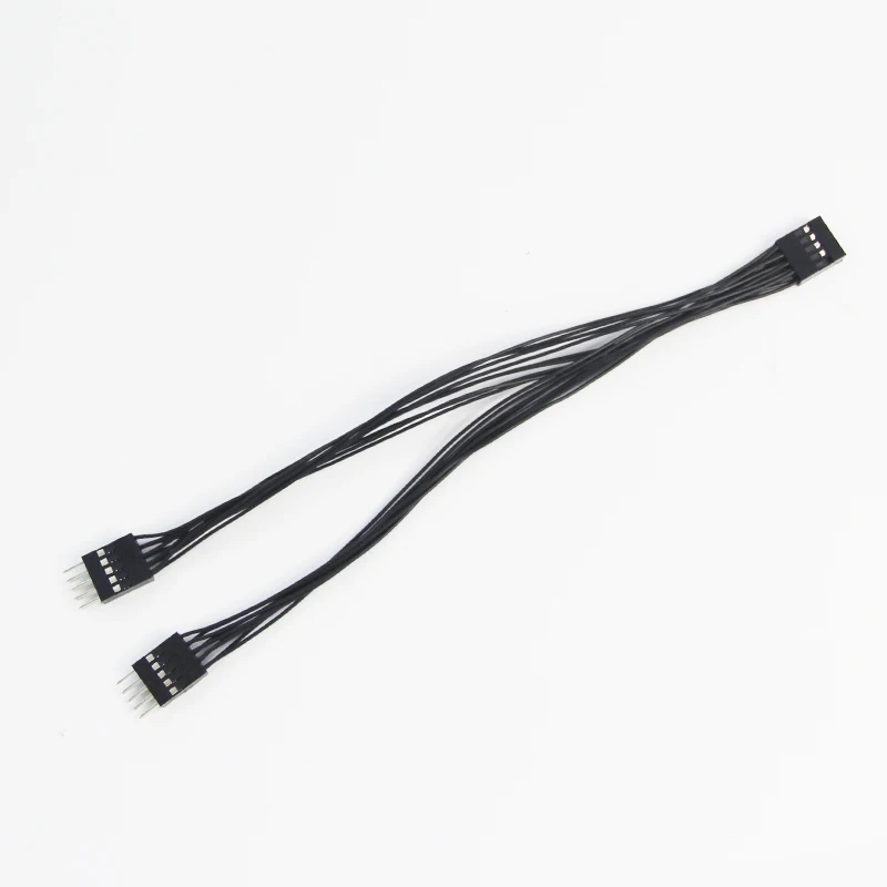 PC motherboard switch jumper 9-pin 1 to 2 line splitter switch reset desktop power on/off dual control cable