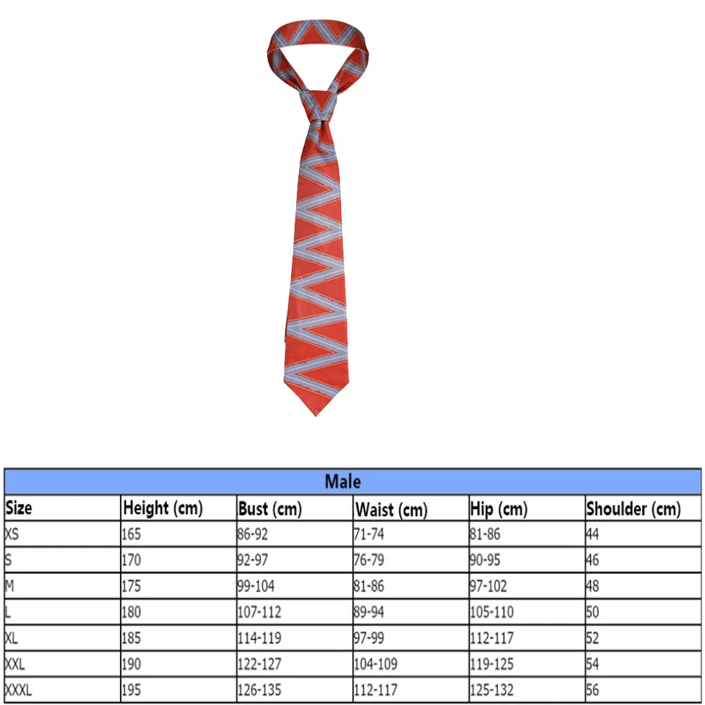 Anger Roleplay Fantasy Tie Inside Cos Out Adult Men Red Printed Tie Halloween Carnival Party Costume Accessories game cosplay props,anime necktie accessories