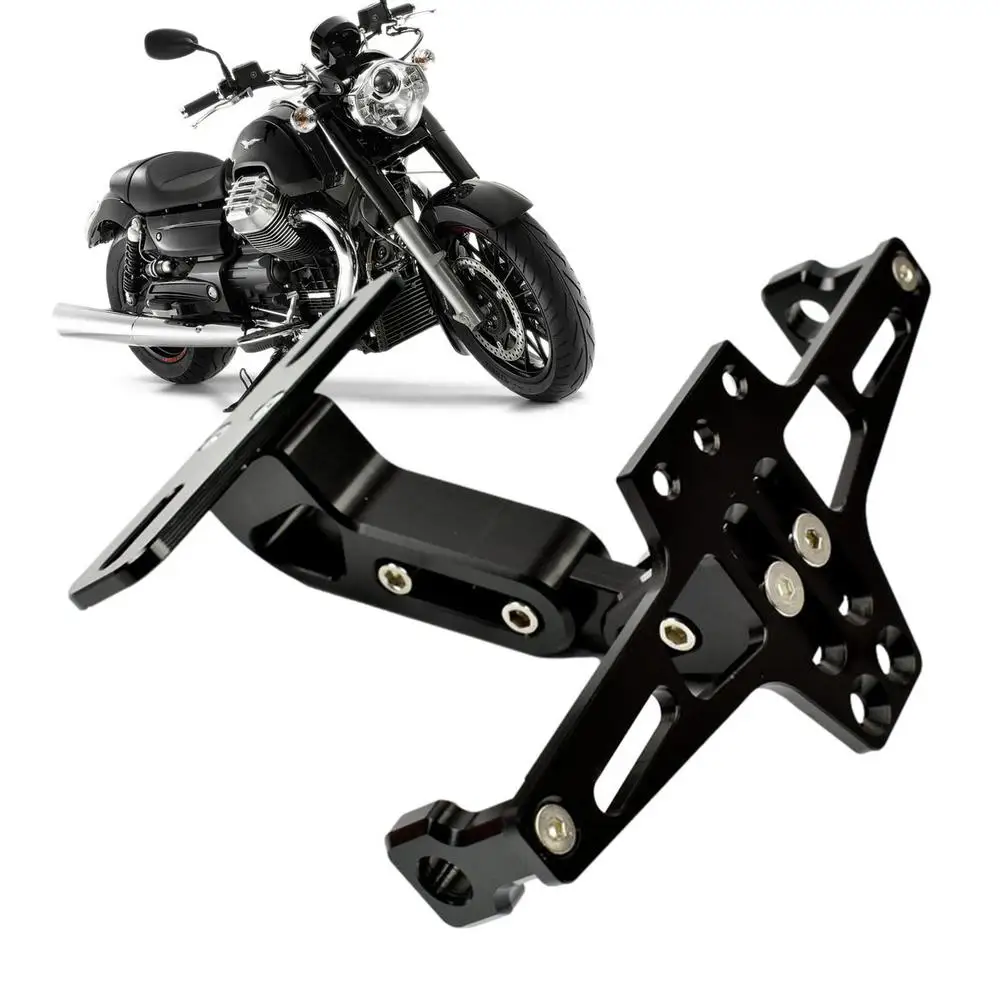 Motorcycle Fender Eliminator Kit Adjustable Motorcycle License Plate Holder Aluminum Alloy Motorcycle Plate Frame Holder For Bic