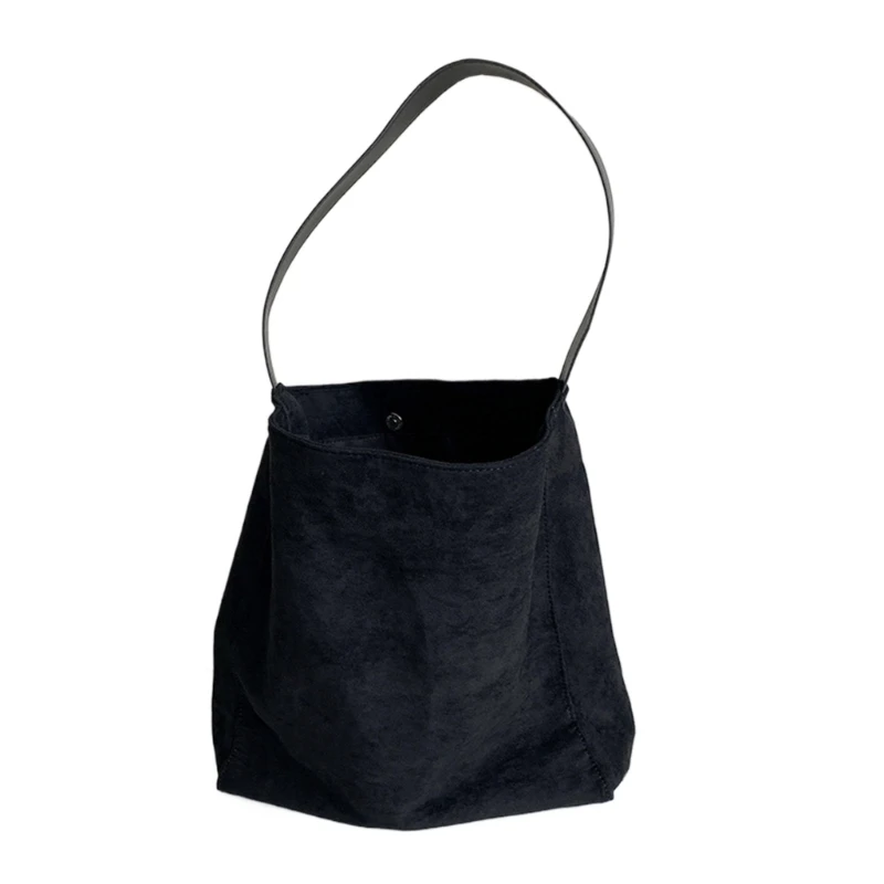 

E74B Stylish Winter Women's Handbag Large Capacity Korean Style Bucket Shoulder Bag