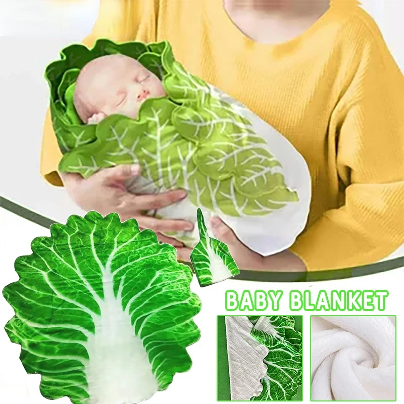 

Baby Chinese Cabbage Blankets Swaddle Newborn Set Portable Bed Swaddle Bedding Kawaii Baby Wrap Items 85*85CM Unisex Seasons