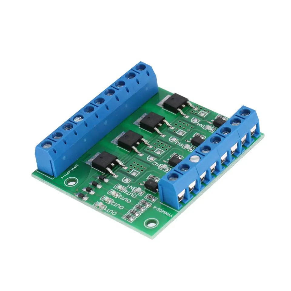 PWM MOS FET Module MOS Tube Module PWM 4-Channel MOS FET Module PLC Amplifier Circuit Board Driver Module 3-20V to 3.7-27VDC 10A image 5