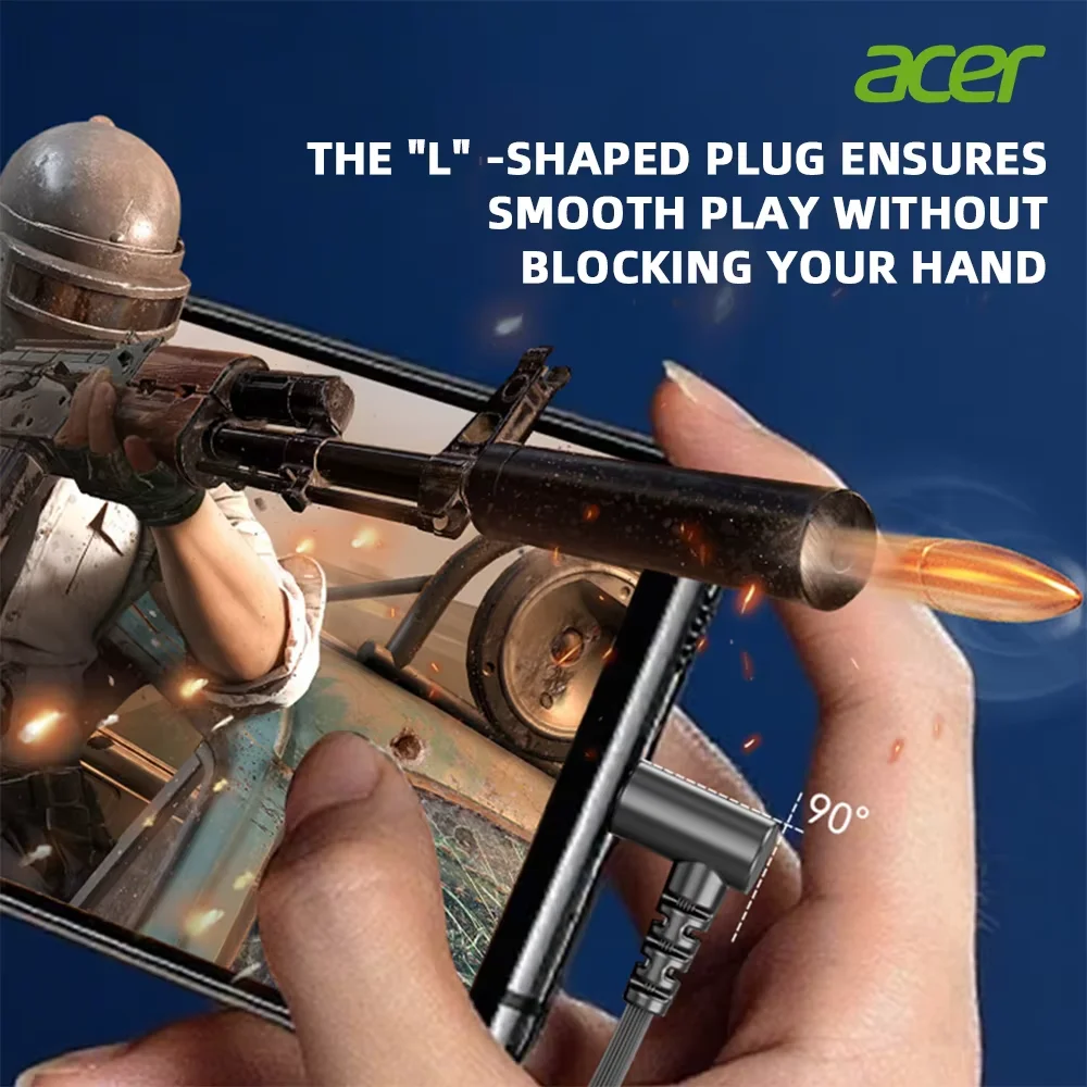 Acer Wired Earphone Gaming Earbuds With Mic Headset Gamer Headphones For Pubg Ps4 Csgo Casque Phone Tablet Laptop Universal Game, Alina Gadgets
