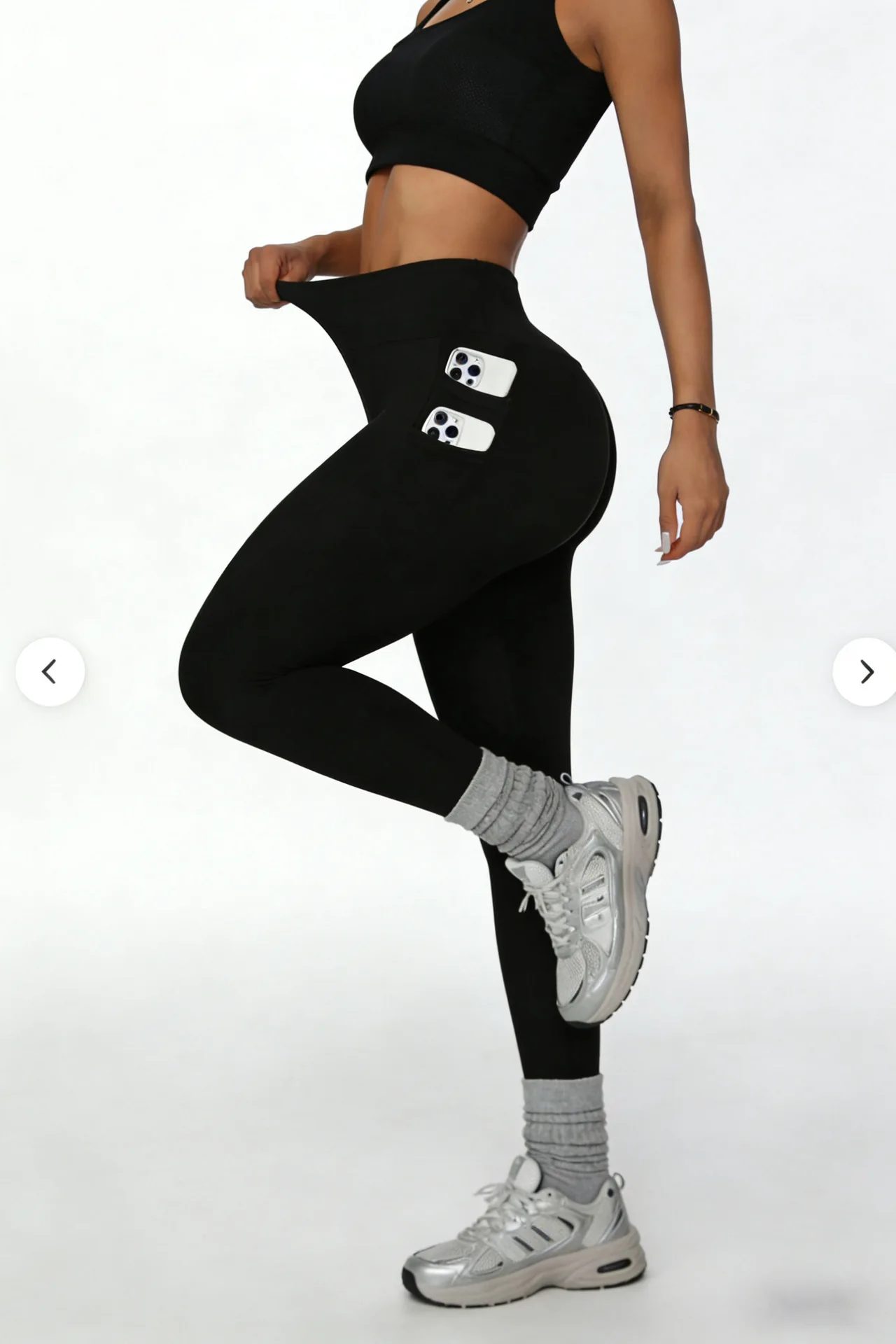 High-Waist Yoga Pants Nine-Length Nude Sensation Sports Outdoor Tight Bottoming Pants for Women 2