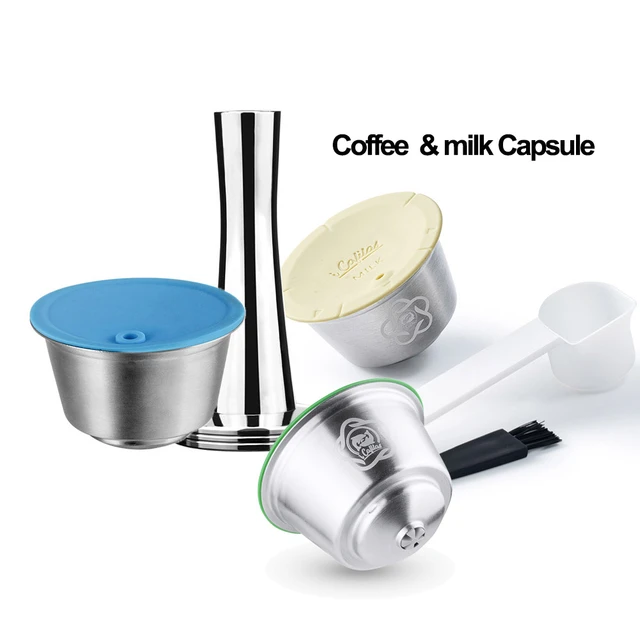 Cápsulas de café reutilizables Dolce Gusto, cápsulas de filtro de café y  leche de acero inoxidable, cápsulas de café recargables dolce gusto -  AliExpress