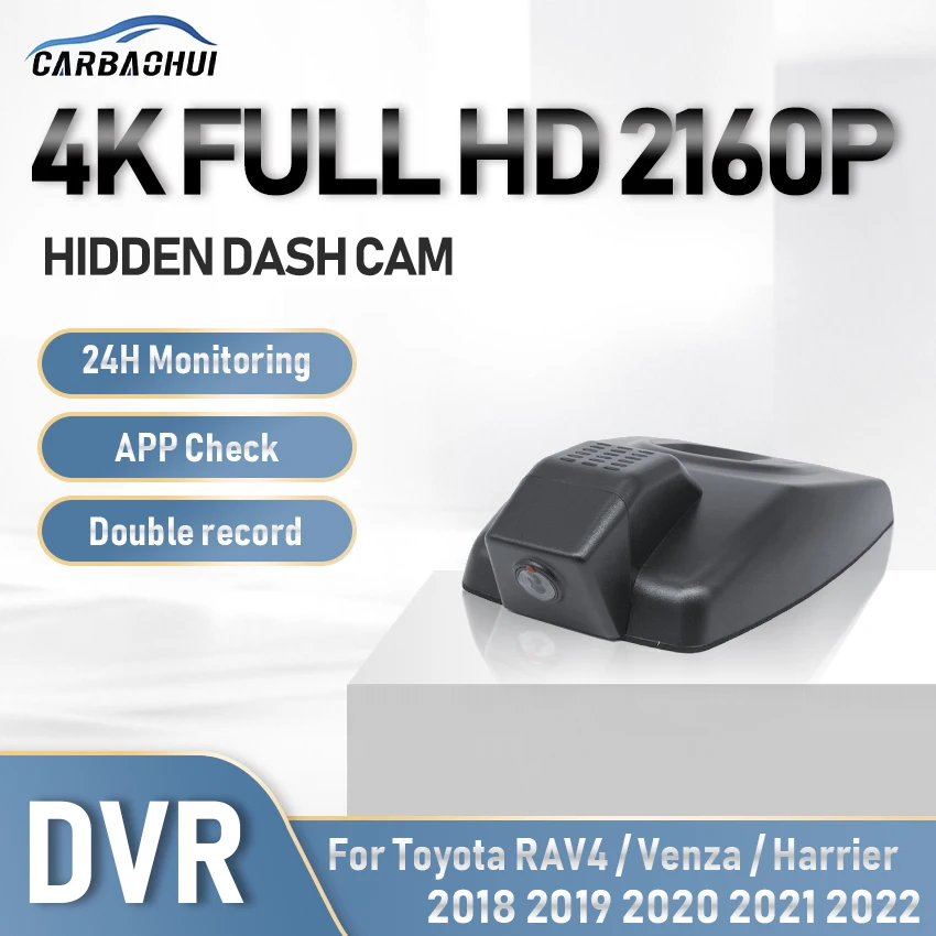 4K 2160P Car DVR Dash Cam Camera HD Night Vision Wifi 24H Parking record Driving Video Recorder For Toyota RAV4 Venza Harrier |