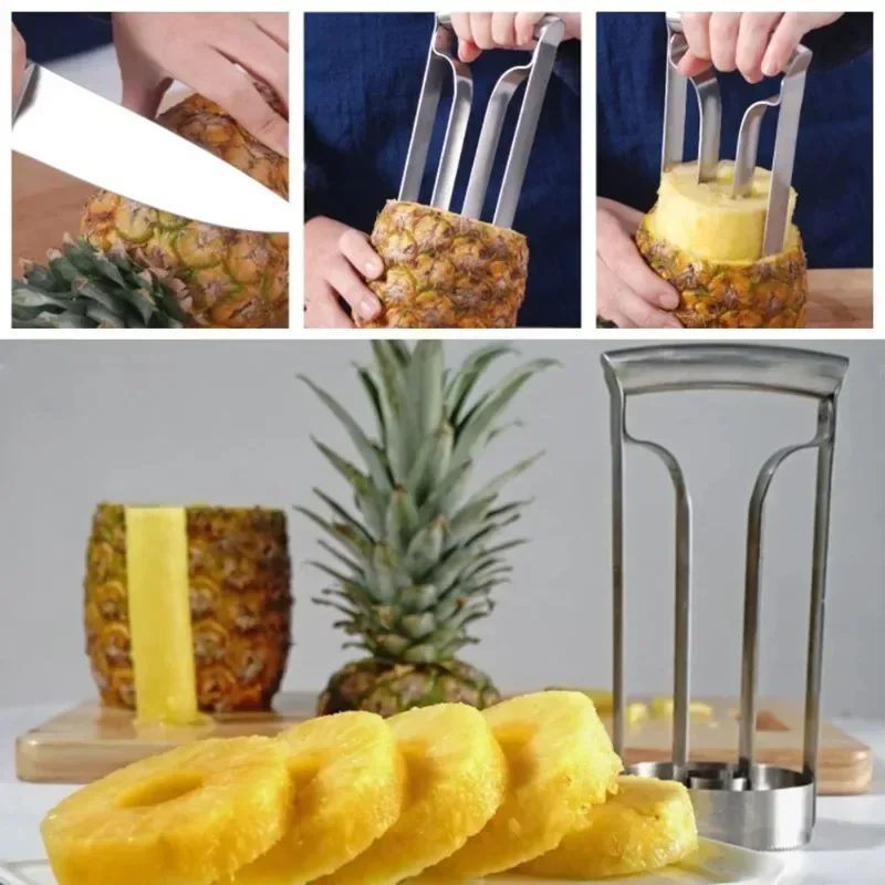 Pineapple Peeler Cutter Ananas Meat Extractor Cut Corer Remover Machine Home Kitchen Knife Slicer Stainless Steel Fruit Tools