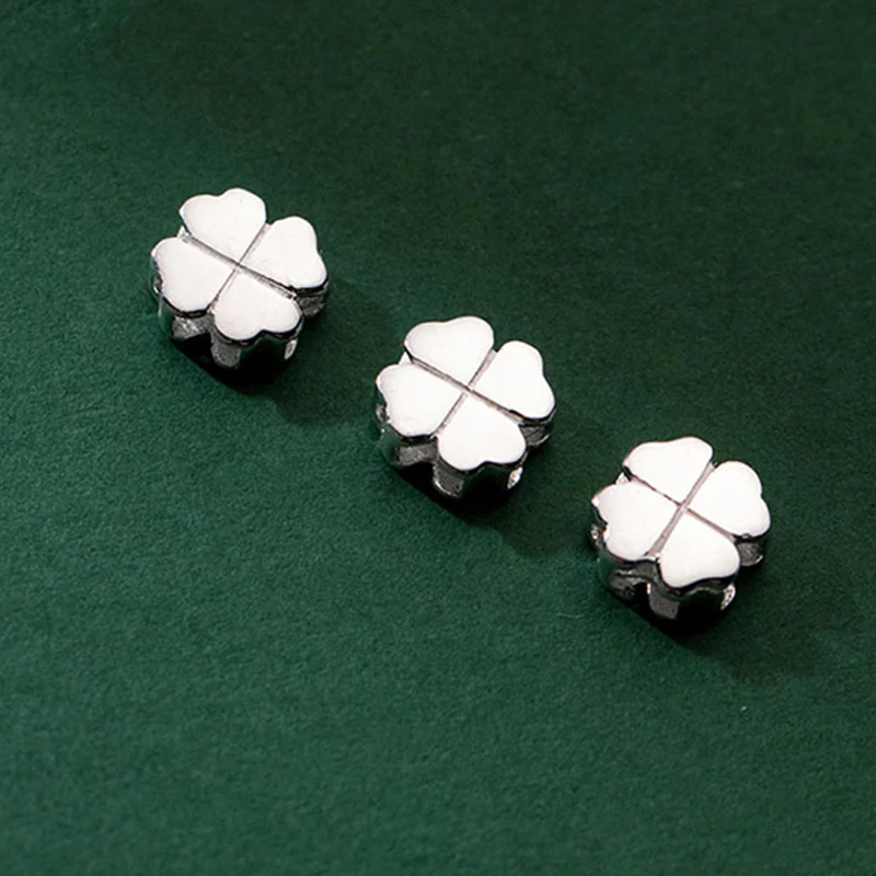 

1 шт./партия, бусины из серебра 925 пробы, 6,4 мм