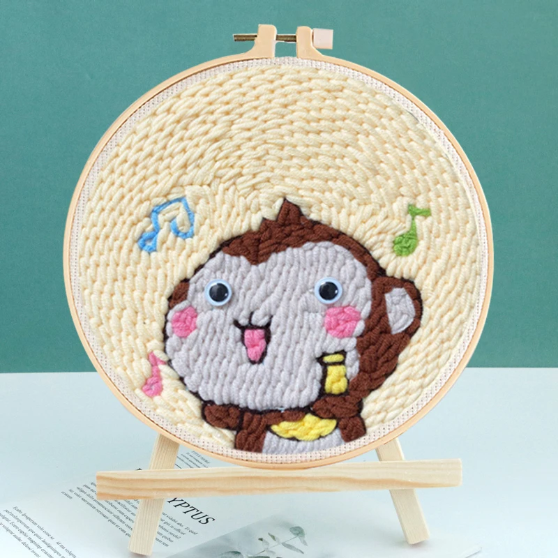 GATYZTORY DIY Punch Needle Embroidery Kit with Yarn Portrait