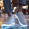 Size 35-46 Couples Womens&Mens Luminous Sneakers Glowing USB Charge Boys LED Shoes Girls Footwear LED Street Shoes Casual Shoes 4