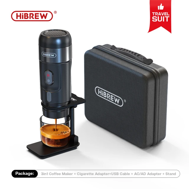 HiBREW Portable Coffee Machine for Car & Home,DC12V Expresso Coffee